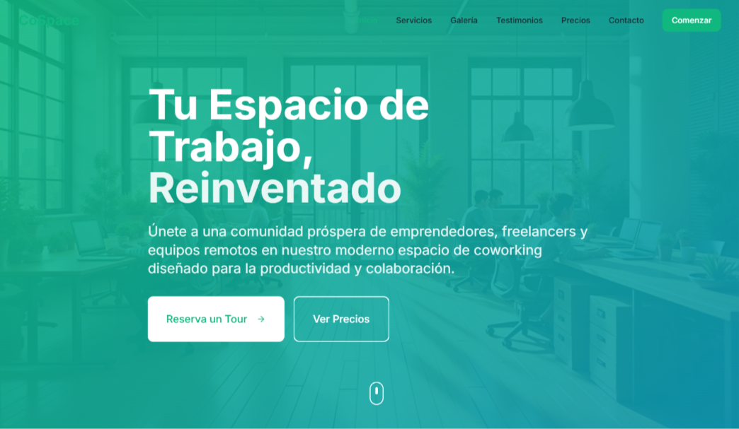 Coworking | One Page Informativa